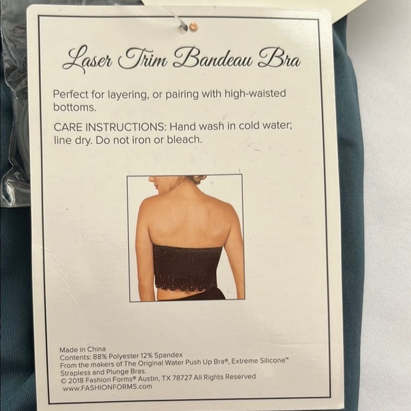 Fashion Forms Dark Gray Laser Cut Bandeau - Picture 5 of 9